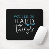 You Can Do Hard Things Insrational Quote Motivatio マウスパッド (マウス)