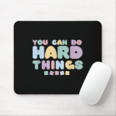 You Can Do Hard Things Insrational Quotes Motivati マウスパッド (マウス)