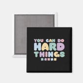 You Can Do Hard Things Insrational Quotes Motivati マグネット (正面/裏面)