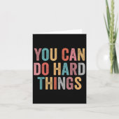 You Can Do Hard Things Motivational Quote Teacher  カード (正面)