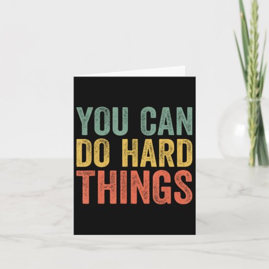 You Can Do Hard Things Shirt For Teachers Motivati カード (正面)