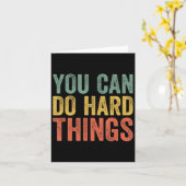 You Can Do Hard Things Shirt For Teachers Motivati カード (黄色い花)