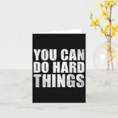 You Can Do Hard Things Shirt For Teachers Motivati カード (黄色い花)