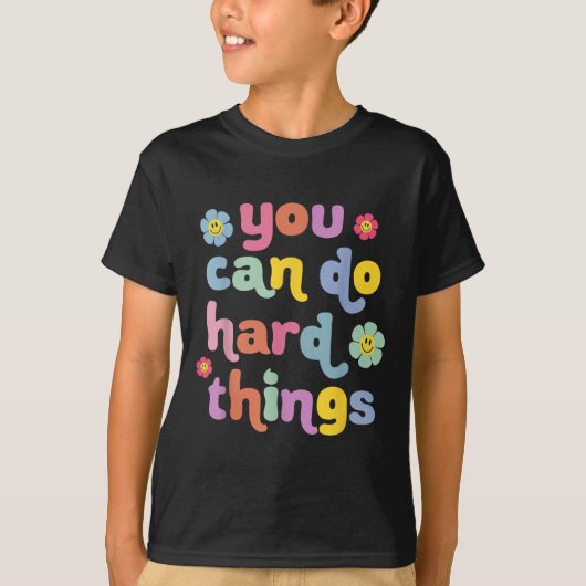 You Can Do Hard Things Teacher Back To School Moti Tシャツ (正面)