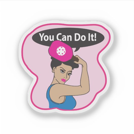 You Can Do It Pickleball (L) シール (正面)