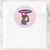 You Can Do It. Rosie Pickleball (B) ラウンドシール (バッグ)