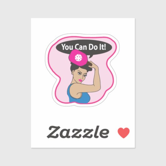 You Can Do It. Rosie Pickleball (L) シール (シート)