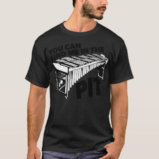 You Can Find Me in the Pit Funny Vibraphone Retro  Tシャツ