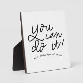 You Can It やる気を起こさせる引用文 フォトプラーク (正面)