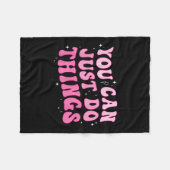 You Can Just Do Things - Motivational  フリースブランケット (正面(横))