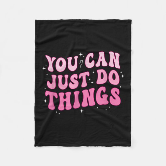 You Can Just Do Things - Motivational  フリースブランケット (正面)