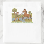 You can lead a horse to water 長方形シール (バッグ)