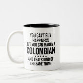 You Can Marry A Colombian Funny ツートーンマグカップ (左)