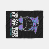 You Can Never Be Replaced Suicide Prevention Aware フリースブランケット (正面(横))