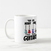 "You Can Never Have Too Many Guitars" Custom Music コーヒーマグカップ (左)