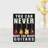 You Can Never Have Too Many Guitars Music Funny  カード (黄色い花)