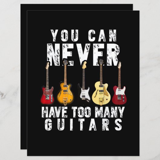 You Can Never Have Too Many Guitars Music Funny Gi (正面/裏面)