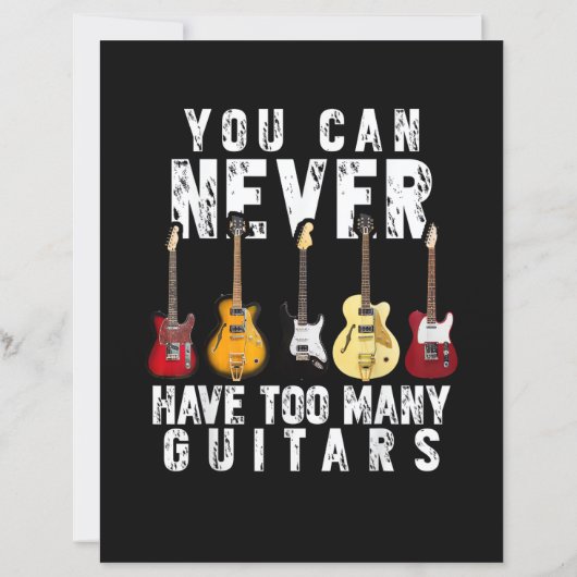 You Can Never Have Too Many Guitars Music Funny Gi (裏面)