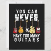You Can Never Have Too Many Guitars Music Funny Gi (正面)