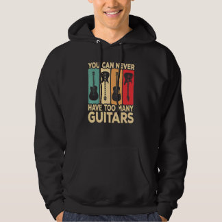 You Can Never Have Too Many Guitars Retro Rock Gui パーカ