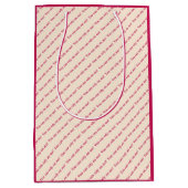 You Can Rely on Me Minimal Pattern & Quote Design ミディアムペーパーバッグ (正面)