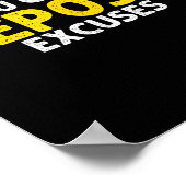 You Can’t Desit Excuses Motivational Entrepreneur  ポスター (角)