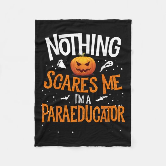 You Cannot E Me I'm A Paraeducator Halloween Para フリースブランケット (正面)