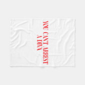 You Can't Arrest A Diva Funny Quote Women フリースブランケット (正面(横))