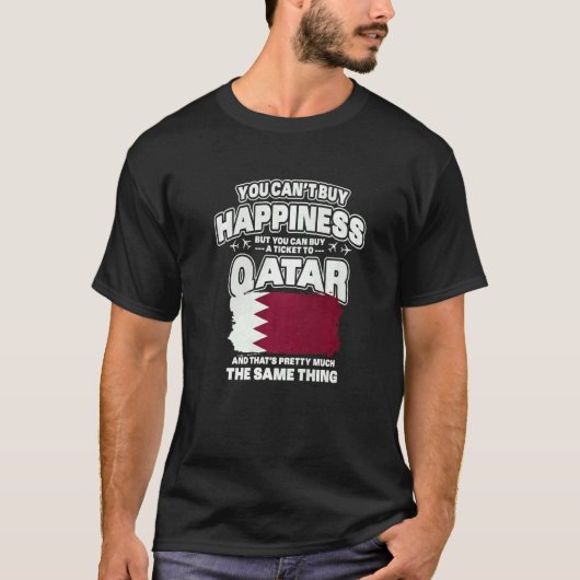 You Can't Buy Happiness But You Can Buy A Ticket Q Tシャツ (正面)