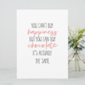 You can't buy happiness but you can buy chocolate メニュー (スタンド正面)