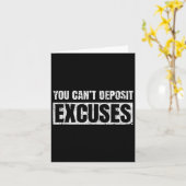 You Can't Desit Excuses Insrational Success Quote  カード (黄色い花)