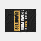 You Can't E Me I Have 4 Daughters  フリースブランケット (正面(横))