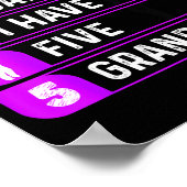 You Can't E Me I Have Five Grandsons Funny Grandma ポスター (角)