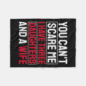 You Can't E Me I Have Three Daughters  フリースブランケット (正面(横))