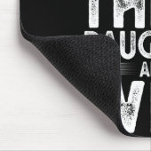 You Can't E Me I Have Three Daughters Funny Father マウスパッド (コーナー)