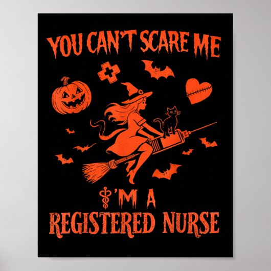 You Can't E Me I'm A Registered Nurse Halloween Wi ポスター (正面)