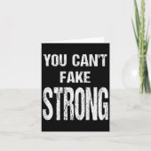 You Can't Fake Strong Werlifting Motivation Tee  カード (正面)