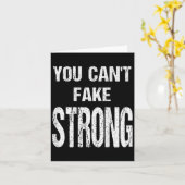 You Can't Fake Strong Werlifting Motivation Tee  カード (黄色い花)