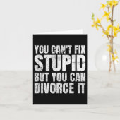 You Can't Fix Stud But You Can Divorce It Divorce  カード (黄色い花)
