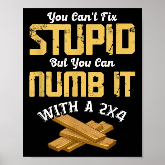 You Can't Fix Stud But You Can Numb It With A 2x4 ポスター (正面)