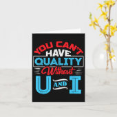 You Can't Have Quality Without U And I - Qa Qualit カード (黄色い花)
