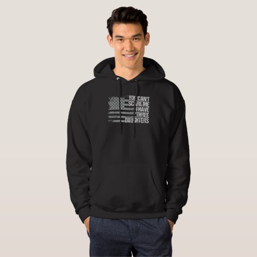 You Can't Scare Me I Have Three Daughters  Retro F パーカ (正面フル)