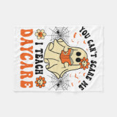 You Can't Scare Me I Teach Daycare Teacher Hallowe フリースブランケット (正面(横))