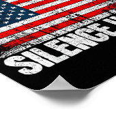 You Can't Silence Us All アメリカ国旗 保守派 共和党員 ポスター (角)