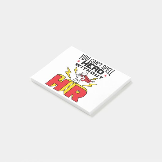 You Can't Spell Hero Without HR Human Resources ポストイット (アングル)