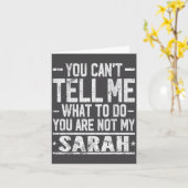 You Can't Tell Me What To Do You Are Not My Sarah  カード (黄色い花)