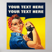 You Cat Do It Rosie Cat Lady Feminist ポスター (正面)