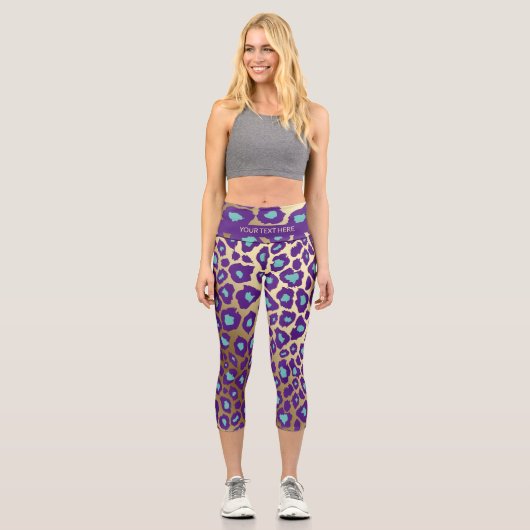 YOU CHOOSE COLORS on DATA Cheetahプリント カプリレギンス (正面)
