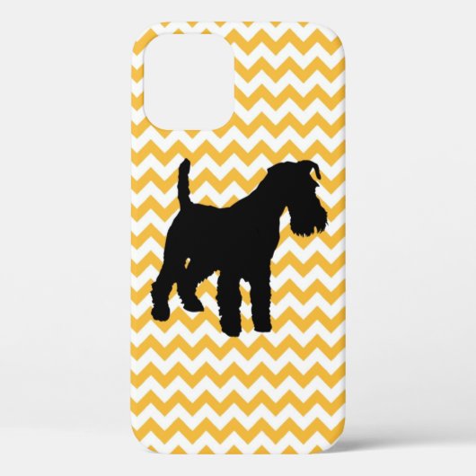 You Choose Orange or Blue Chevron With Schnauzer C Case-Mate iPhoneケース (裏面)