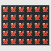 You Complete Me おもしろい Fries Ketchup Pun Dark BG ラッピングペーパー (フラット)